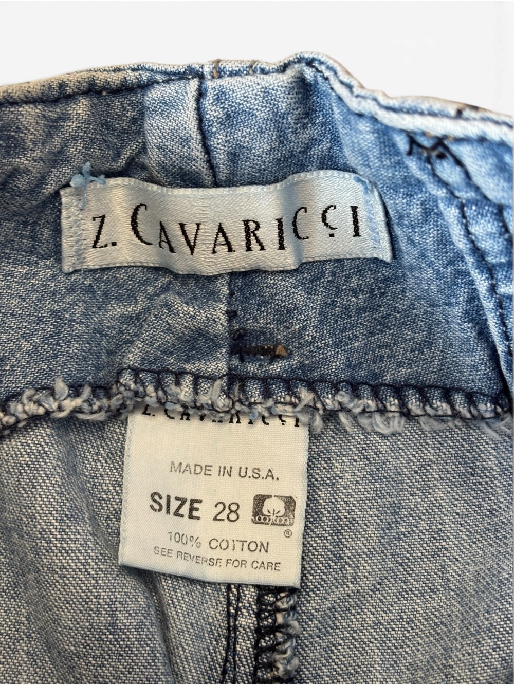 Vintage Z Cavaricci Jeans Size 28 High Rise Pleated Tapered Mom Jeans Made USA - Picture 5 of 13